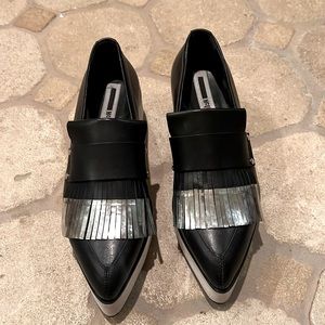 Alexander McQueen Black leather loafers gently used